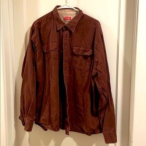 Wrangler burgundy button down